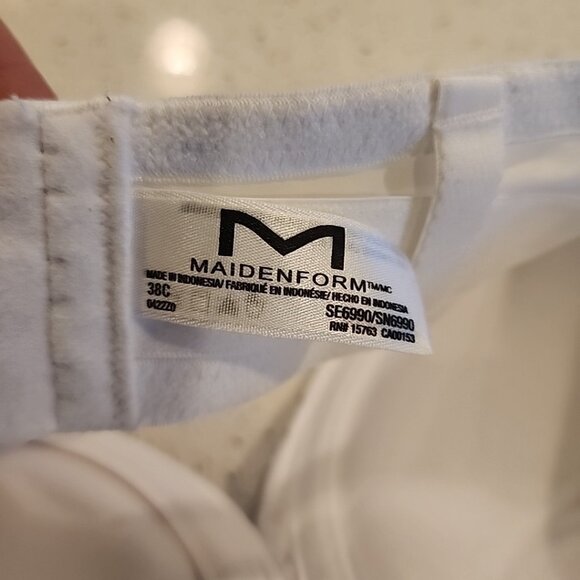 Maidenform Strapless Bra 38C White Underwire Lined *no Straps * - Picture 3 of 3